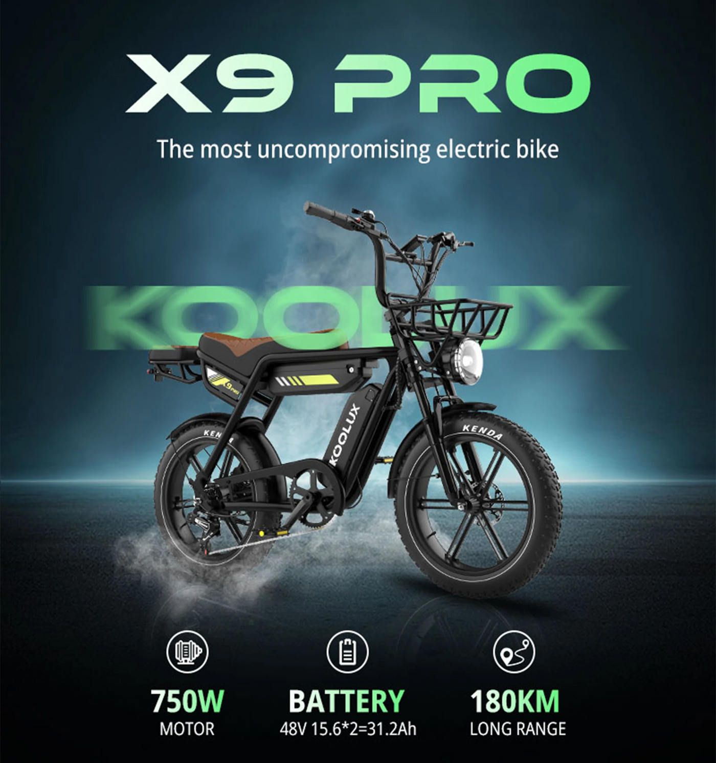 KOOLUX X9 Pro Dual-Battery Electric Bike — feature 1