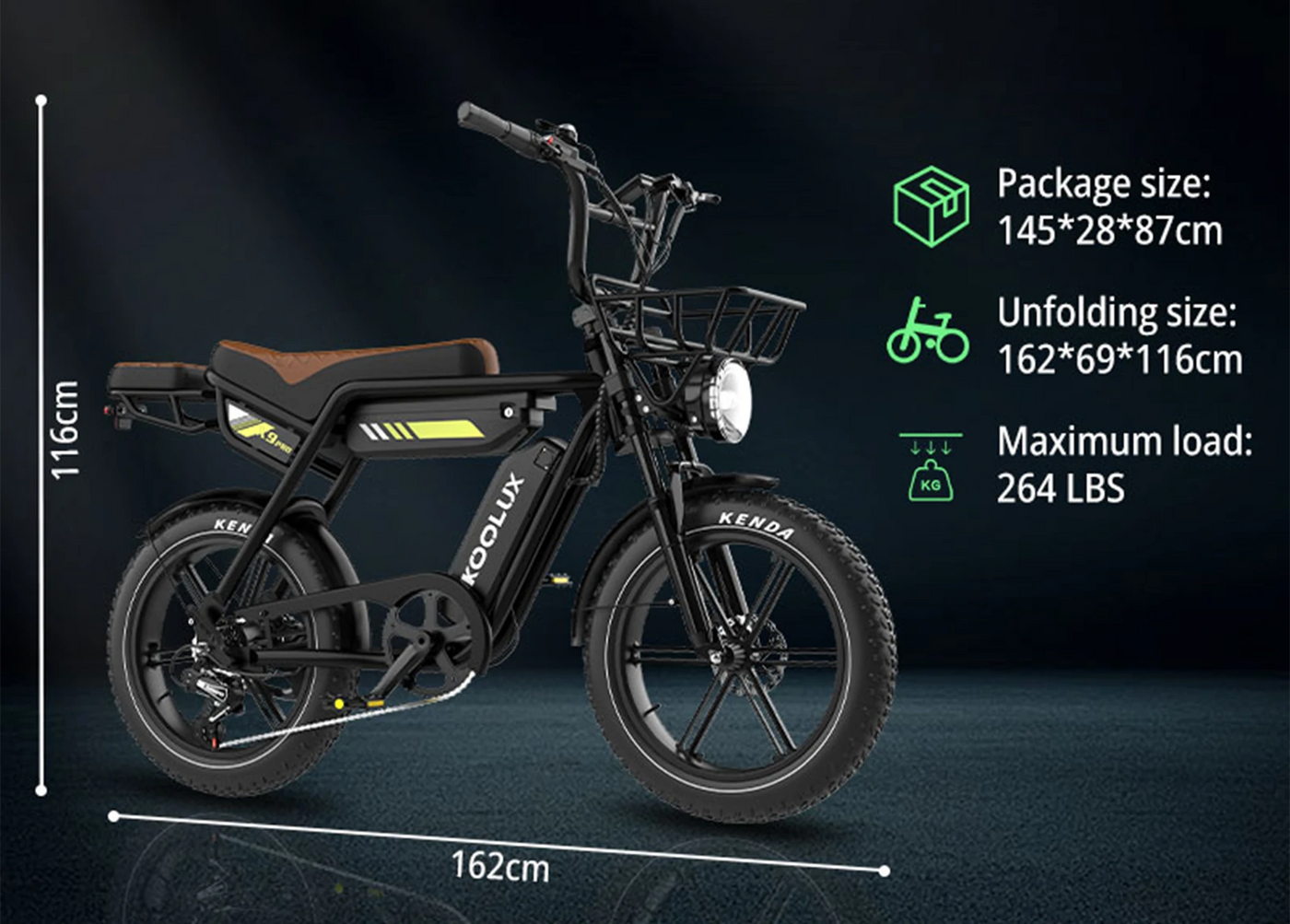 KOOLUX X9 Pro Dual-Battery Electric Bike — feature 3