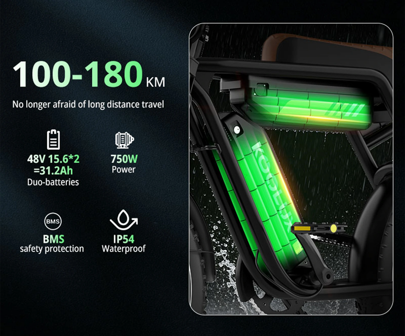 KOOLUX X9 Pro Dual-Battery Electric Bike — feature 4