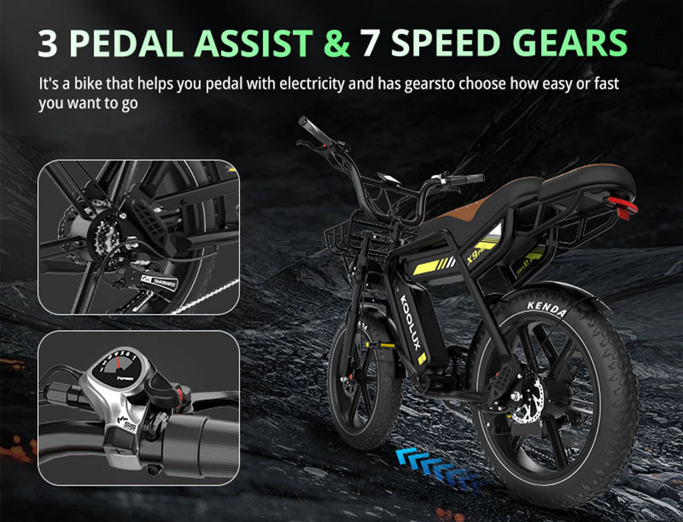 KOOLUX X9 Pro Dual-Battery Electric Bike — feature 8
